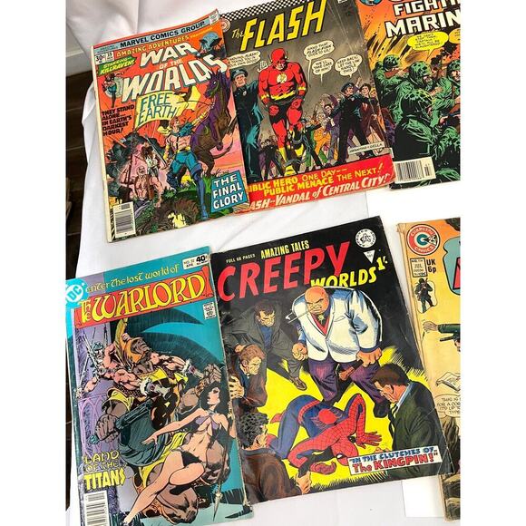 VTG Lot of 13 Comic Books Silver Age Marvel DC War of the Worlds SGT Fury Tarzan - Picture 10 of 16